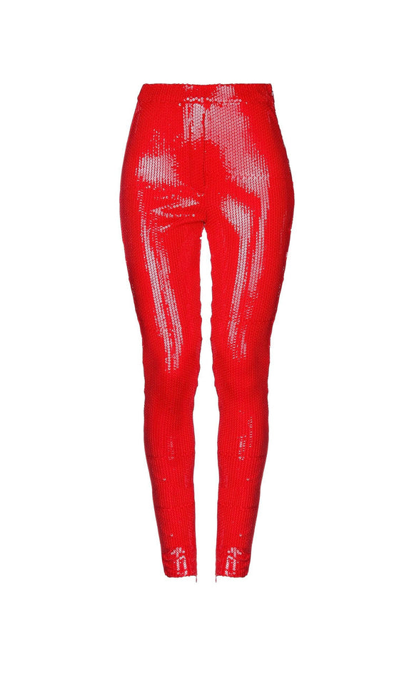 Marco Bologna Red Sequin Pants Sz 40
