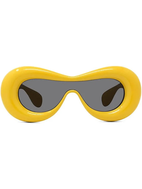LOEWE Yellow Inflated Cateye Sunglasses