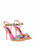 Dolce and Gabbana Crystal Multicolored Sandals sz 38