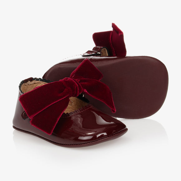 Iceland’s Burgundy Leather Baby Shoes by Children’s Classics Sz 20