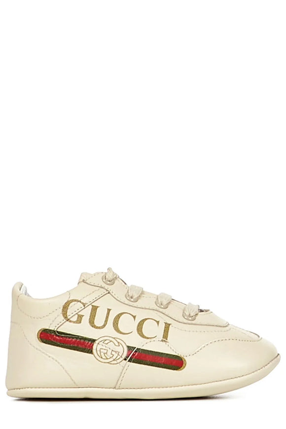 Gucci Rhyton Leather Laced Logo Sneakers Sz 19