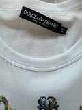 Dolce & Gabbana Heraldic Sicilia Print White Tshirt sz 52