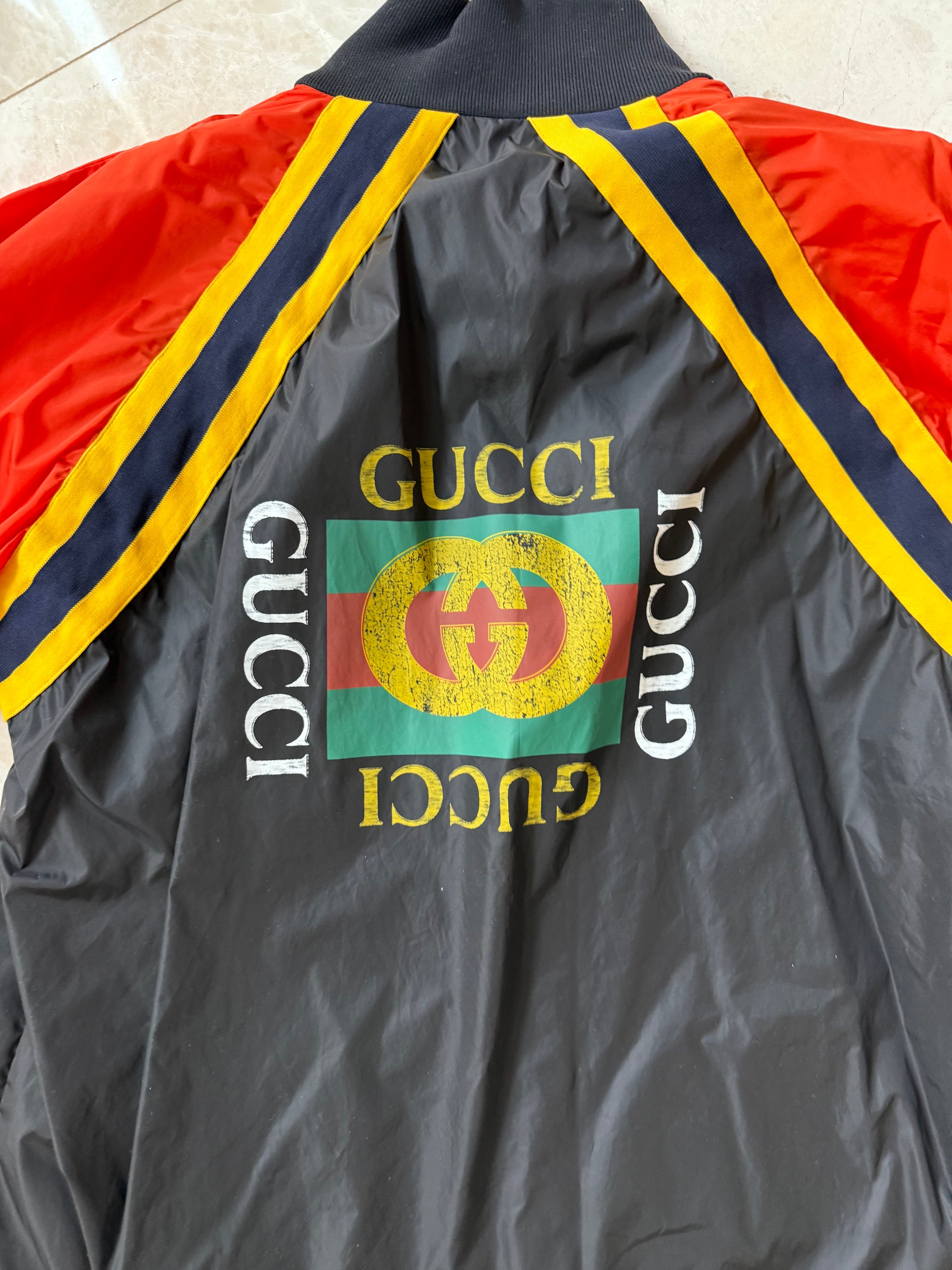 Gucci Nylon Vintage Colorblock Windbreaker Jacket Sz XL – Wopsters