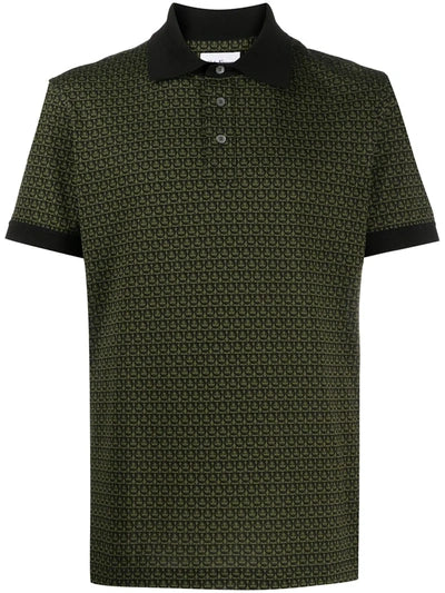 FERRAGAMO Gancini Green Polo Shirt Sz XXL