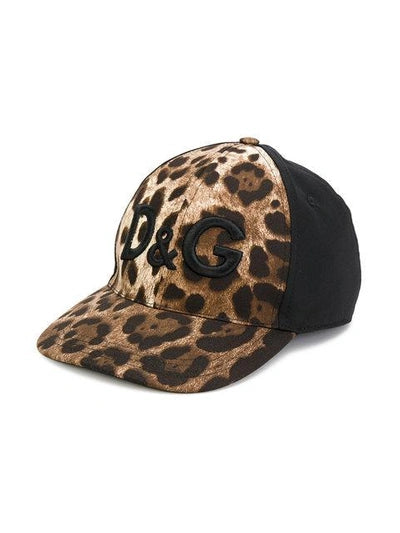 Dolce & Gabbana Leopard Print Logo Baseball Hat Sz 57