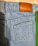 Gucci Web Stripe Denim Light Blue Jeans Sz 24 months
