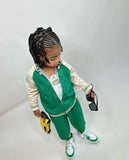 Gucci Green Tennis Bomber Jacket & Shorts Set SZ 36 MONTHS