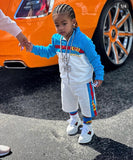 Gucci High Neck Logo Zip Jacket & Shorts Set Sz 36 months