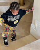 Dolce & Gabbana Varsity Plaid DG Logo Hoodie & Pants Set Sz