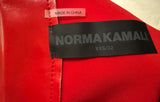 Norma Kamali Red Faux Leather Crop Jacket Sz XXS