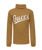 Gucci Striped Turtleneck Logo Shirt Sz 4