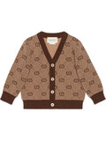Gucci Beige GG Logo Knit Wool Cardigan & Jogger Set Sz 36 months