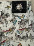 Versace Vintage 1990’s White Zebra Print Pants Jeans