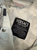 Versace Vintage 1990’s White Zebra Print Pants Jeans