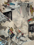 Versace Vintage 1990’s White Zebra Print Pants Jeans