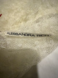 Alessandra Rich White Lace Puff Sleeve Dress Gown Sz XS
