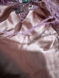 Pamella Roland Pink Feather Sequin Gown Dress Sz XS