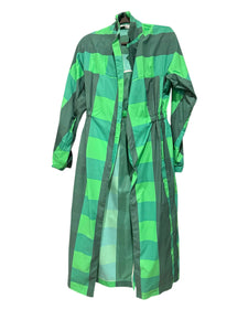 Sunnei Green Plaid Long Coat Sz XS
