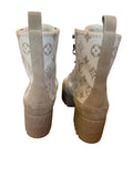 Louis Vuitton Suede Wool Laureate Platform Desert Boots sz 37