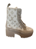 Louis Vuitton Suede Wool Laureate Platform Desert Boots sz 37