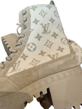 Louis Vuitton Suede Wool Laureate Platform Desert Boots sz 37