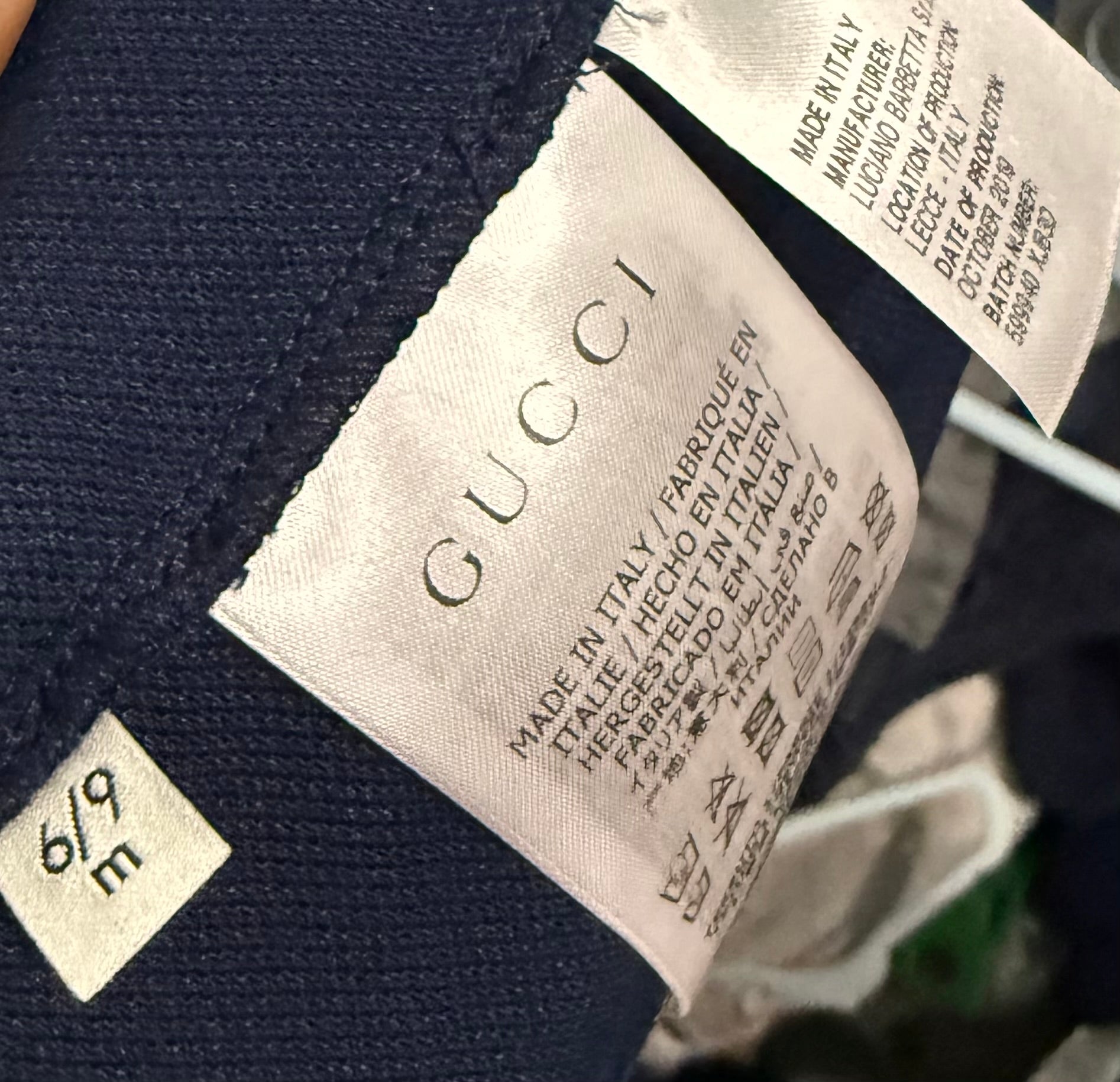 GUCCI ベロアロンパース　6ヶ月〜9ヶ月サイズ Gucci Infant Blue Onesie Sz 6/9 months – Wopsters Closet
