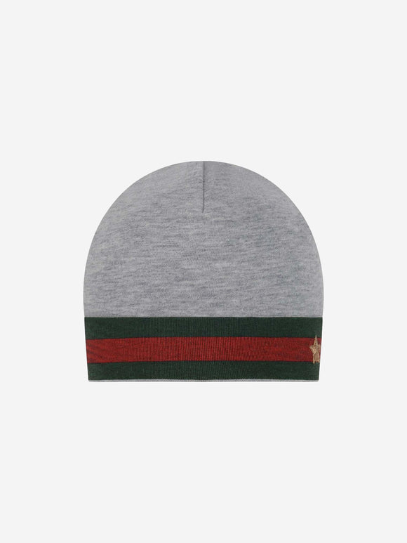 Gucci Infant Stripe Web Star Beanie Logo Hat 12/18 months