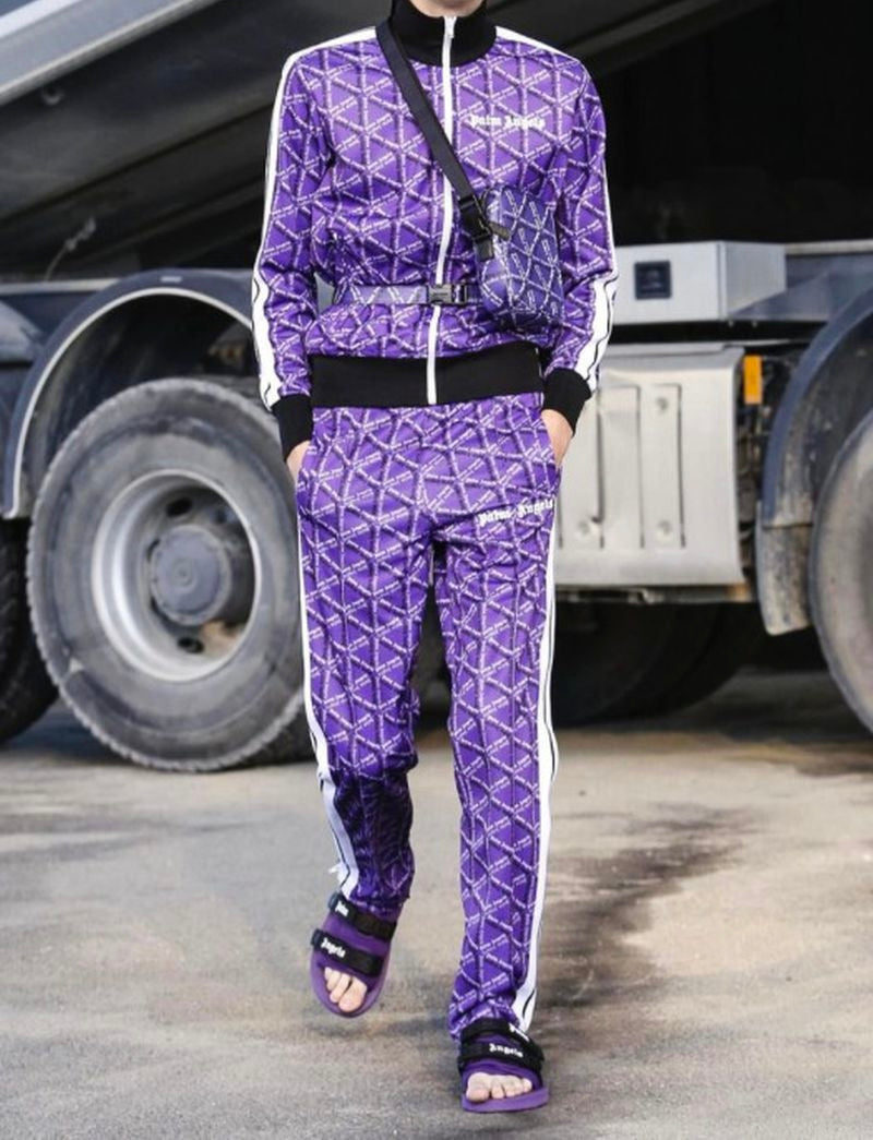 その他 PALM ANGELS STORM MONOGRAM TRACK PANTS Palm Angels Storm Logo Purple Track Pants Joggers Sz XL – Wopsters