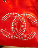 Chanel Red Strass Patent Bon Bon Tote Bag