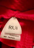 Designer RUI Red Cutout Beaded Catsuit Bodysuit