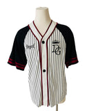 Dolce & Gabbana Royal Baseball Striped Shirt Sz XL