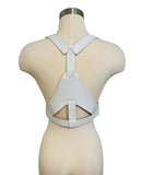 BCBG White Leather Harness Waist Belt Sz sm