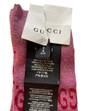 Gucci Pink Lurex Logo Socks Sz sm