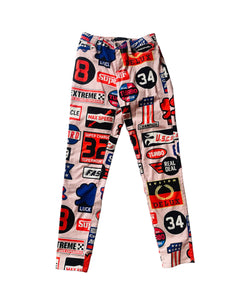 Moschino Highway 95 Printed Jeans Sz Sm