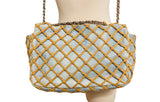 Chanel Denim & Leather Canebiers Net Jumbo Classic Flap Bag