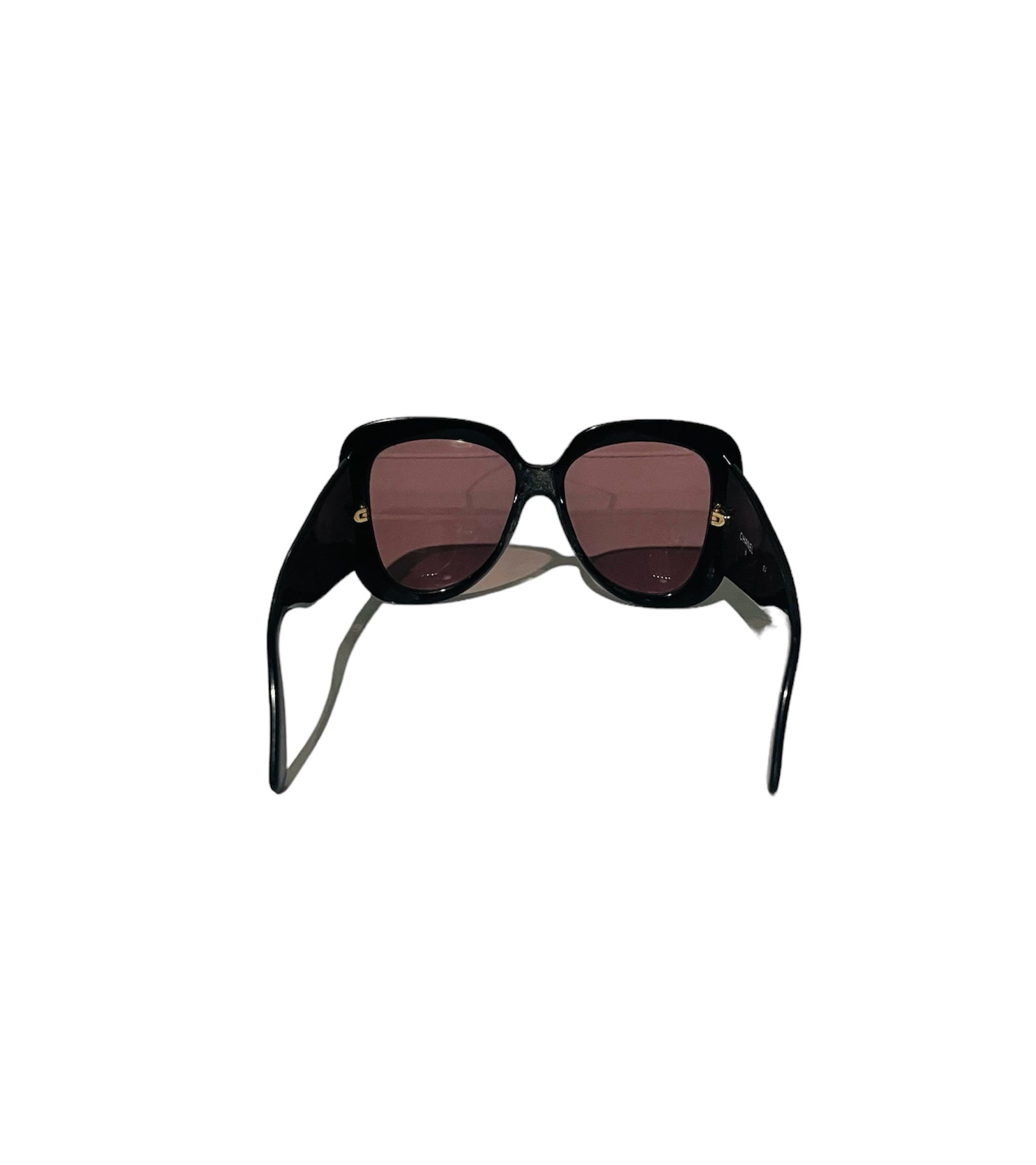 Chanel Vintage Black Oversized Gold Logo Sunglasses – Wopsters Closet