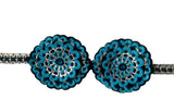 Designer Crochet Metal Blue Bra Sz Sm