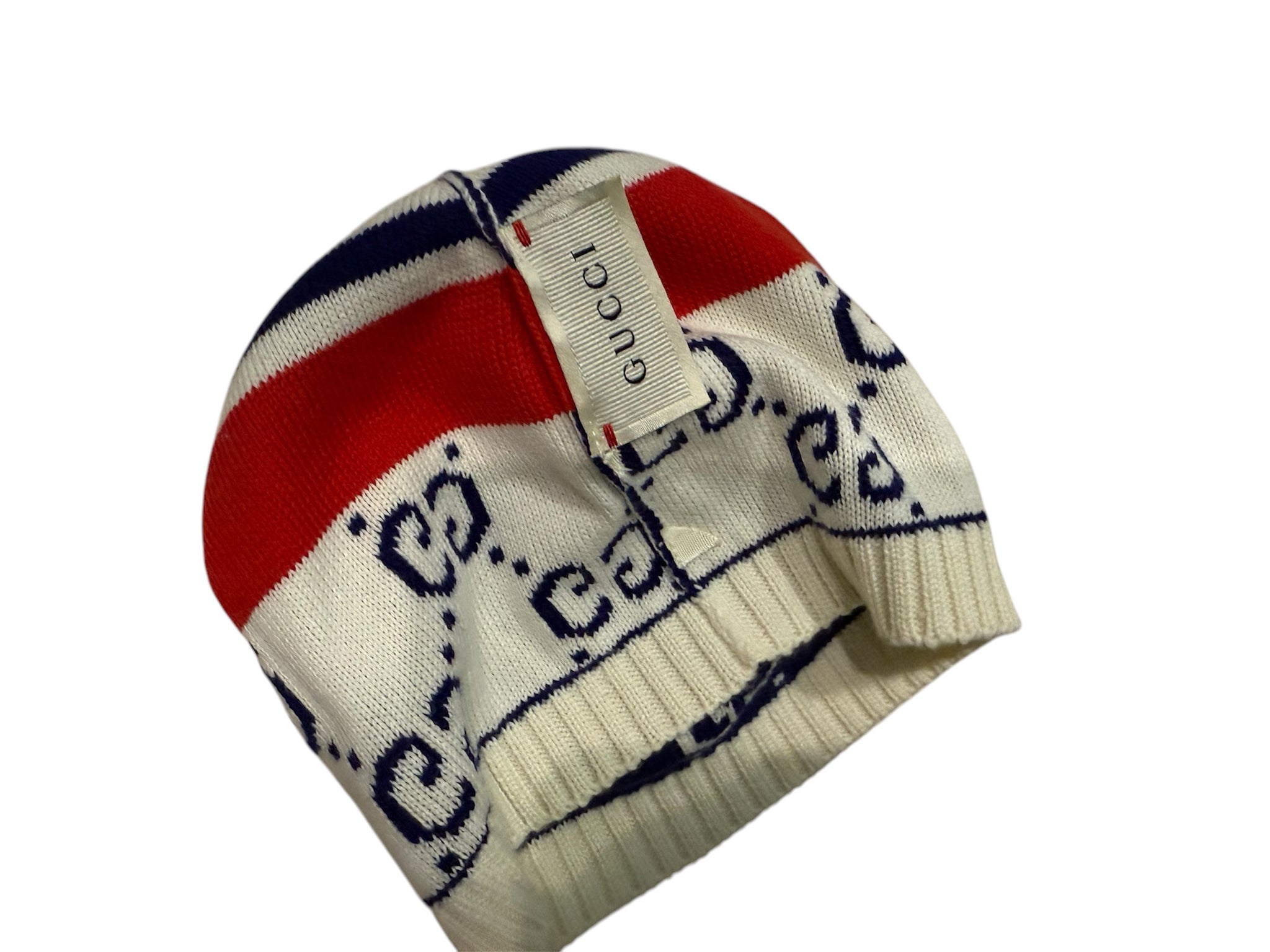 Gucci Infant Red Blue Beanie Logo Hat – Wopsters Closet