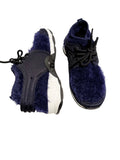 Chanel Furry Navy Logo Sneakers sz 38