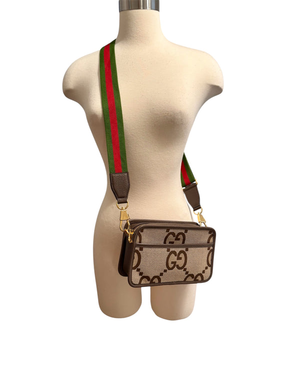 Gucci Jumbo GG Crossbody Camera Bag Purse