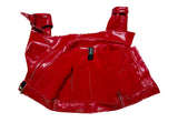 Norma Kamali Red Faux Leather Crop Jacket Sz XXS