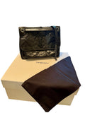 Saint Laurent YSL Black Niki Medium Vintage Leather Purse