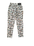 Versace Vintage 1990’s White Zebra Print Pants Jeans