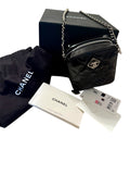 Chanel Black Patent Quilted Crossbody Mini Bag