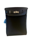 Hermes Hac a Dos GM Black Leather / Canvas Back Pack Crossbody Bag