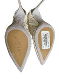 Rene Caovilla Embellished White Beaded Boots Sz 38.5