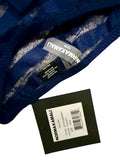 Norma Kamali Navy Sheer Striped Fishtail Leggings Sz XXS