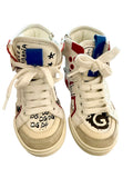 Dolce & Gabbana 2.Zero Hightop Graffiti Sneakers Sz 27