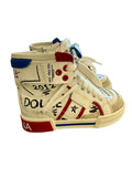Dolce & Gabbana 2.Zero Hightop Graffiti Sneakers Sz 27