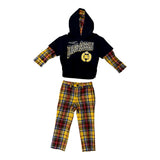 Dolce & Gabbana Varsity Plaid DG Logo Hoodie & Pants Set Sz
